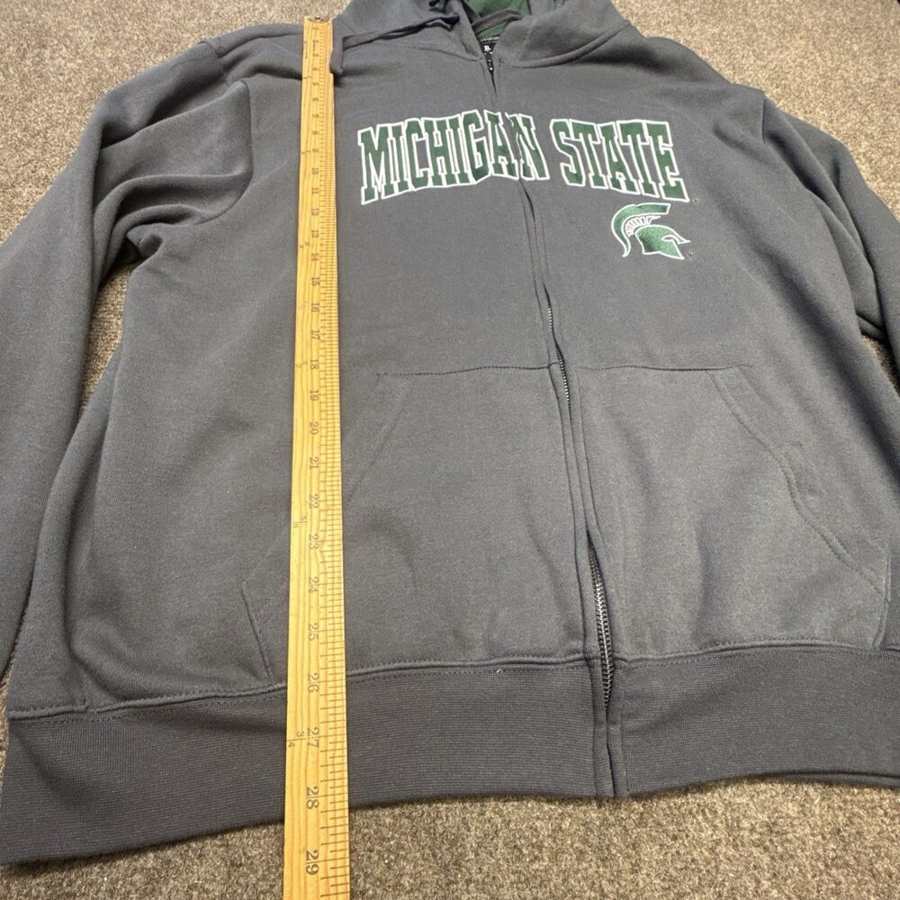 Colosseum Michigan State Spartans Hoodie Mens XL Gray Full Zip Embroidered - Picture 6 of 8